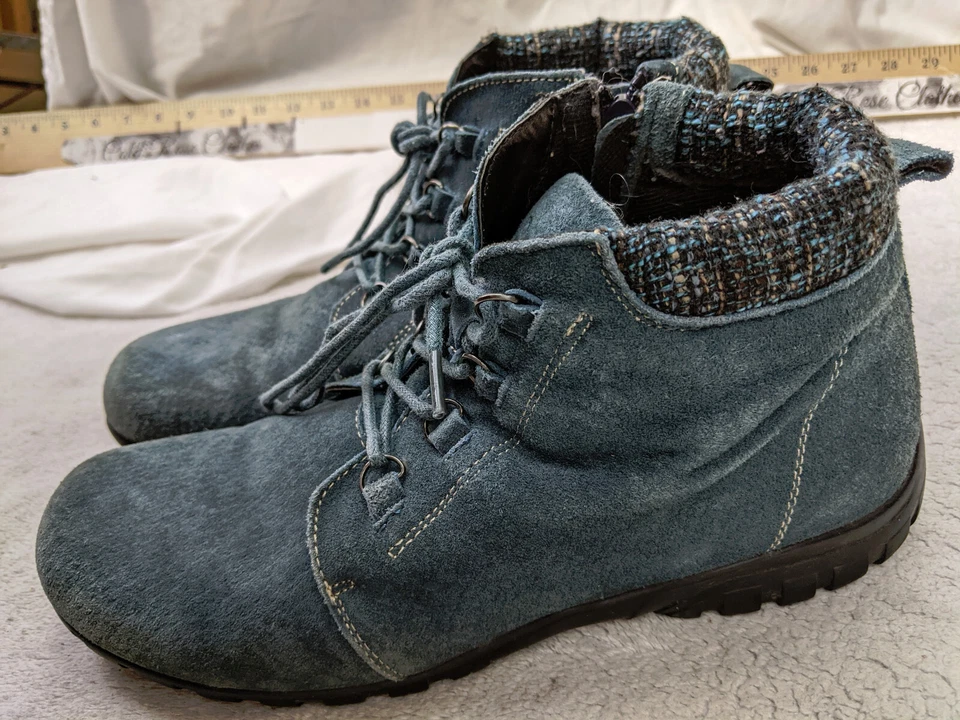 Botines Propet Delaney de gamuza con cremallera para mujer 9 M 41 azules cómodos para caminar Foto 1 de 4