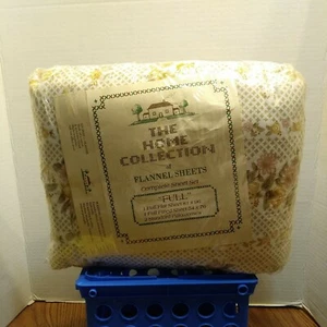 JCPenney home collection full sheet set flannel sheets cotton & polyester Floral - Picture 1 of 10