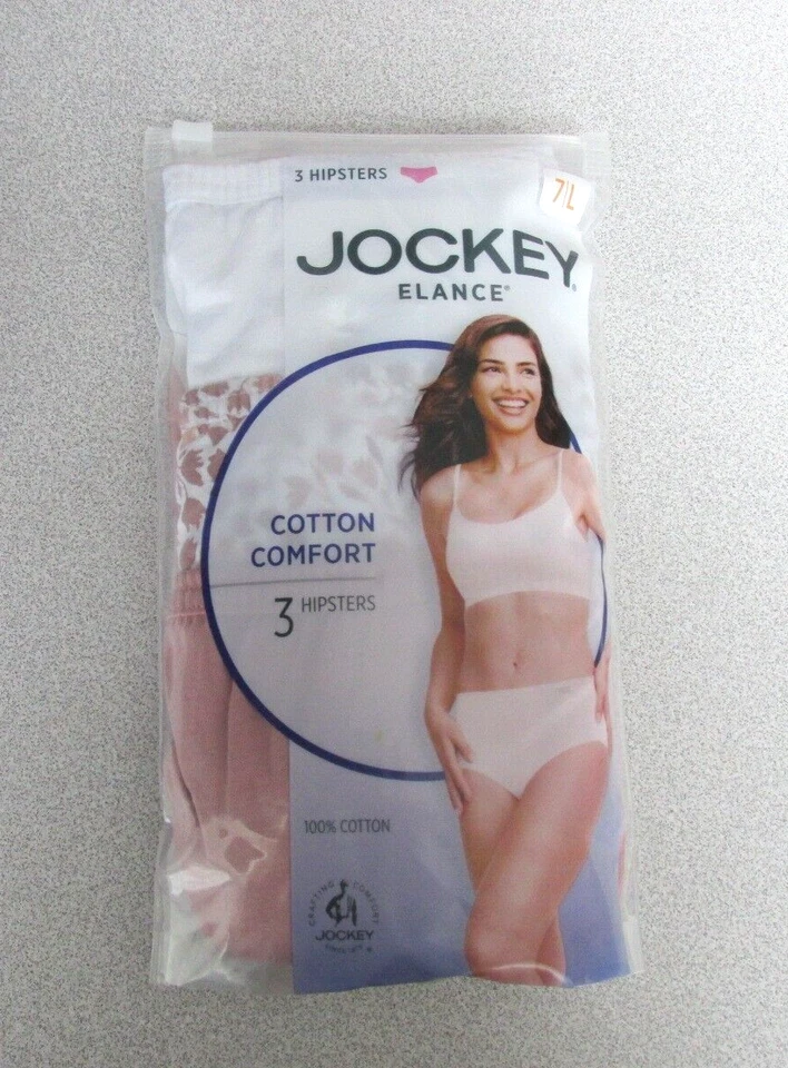 *VER TODOS LOS COLORES* PAQUETE DE 3 HIPSTERS CÓMODOS ALGODÓN JOCKEY ELANCE PARA MUJER TALLA 7 GRANDE Foto 1 de 1