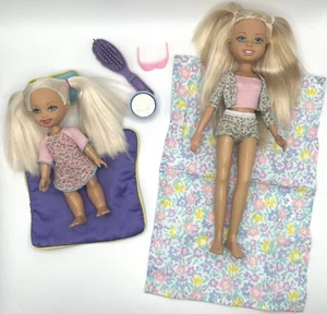 2006 Snoozin’ Sisters 6” Kelly & 10” Stacie Doll Barbie K0365 Wee 3 Friends RARE - Picture 1 of 10