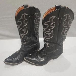 Nocona Black Teju Lizard Cowboystiefel Herren 9EE Western Exotisches Leder - Bild 1 von 17