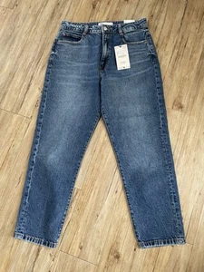 ZARA Jeans MOM FIT HIGH RISE SLIM MOM LEG ANKLE COMFORT jeansblau Gr. 42 NEU - Bild 1 von 8