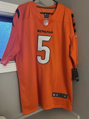 Camiseta cosida Higgins de los Cincinnati Bengals #5 para hombre talla grande Foto 1 de 4