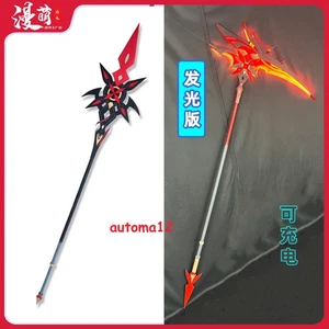 Arlecchino Genshin Impact Servant LED Cosplay Costume Sickle Wand Halloween - Picture 1 of 22