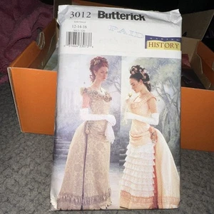 BUTTERICK #3012 - LADIES TWO STYLE EDWARDIAN-BRIDGERTON PATTERN  12-14-16 - Picture 1 of 2