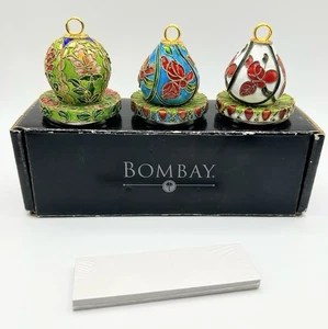Bombay Hors D'oeuvre Buffet Ausweishalter Emaille Cloisonne Set 3 (z326) - Bild 1 von 2