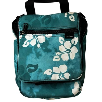 Bolsa de accesorios de baño de viaje personal floral azul L. L. Bean usada en excelente estado Foto 1 de 4