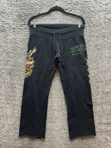 Pantalones deportivos vintage Ed Hardy Christian Audigier con cordón negros para mujer talla XS - Imagen 1 de 14