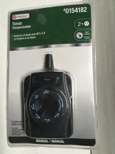 Utilitech #0154182 Timer crepuscolo alba 2,4,6,8 ore 2 prese NUOVO - Foto 1 di 4