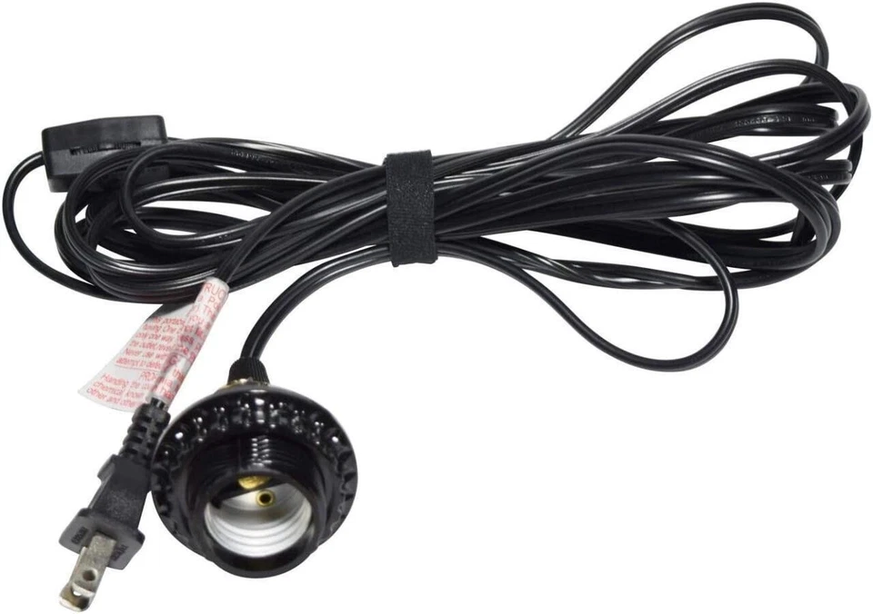 Kit de cable de luz colgante de un solo enchufe para linternas colgantes de 11 pies negro Swag Light Foto 1 de 1