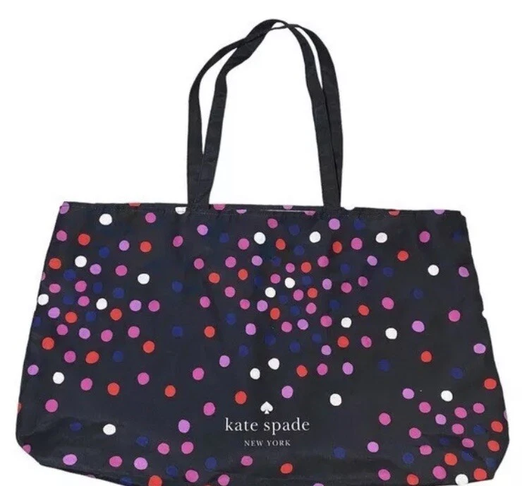 Bolso Shopper Kate Spade Confetti Tela Negra Lunares Foto 1 de 4