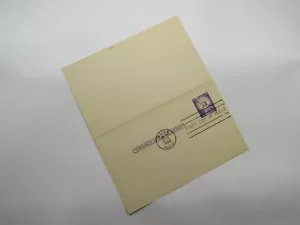 USPS Scott UY17 3c Statue of Liberty Violet First Day of Issue Postal Reply Card - Picture 1 of 8