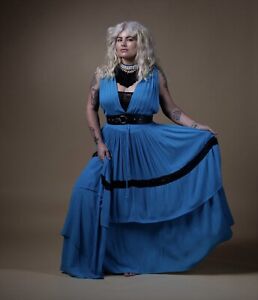 Queen The Label - Goddess Dress - Aqua Blue - Size 10