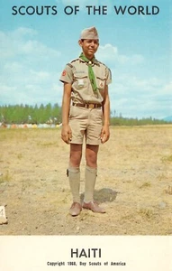 #H3041     BOY SCOUTS OF THE WORLD    POSTCARD,   HAITI - Picture 1 of 2