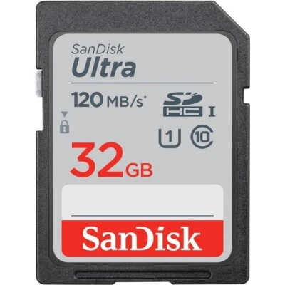 SanDisk 32GB Ultra SDHC UHS-I Memory Card Class 10 120MB/s Full HD Video (7) - Image 1 of 3