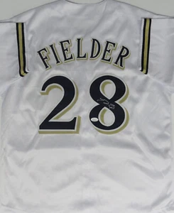 Brewers All Star PRINCE FIELDER Signed Custom Replica WHITE Jersey AUTO - JSA - Picture 1 of 3