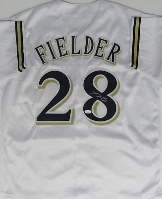 Brewers All Star PRINCE FIELDER Signed Custom Replica WHITE Jersey AUTO - JSA - Image 1 of 3