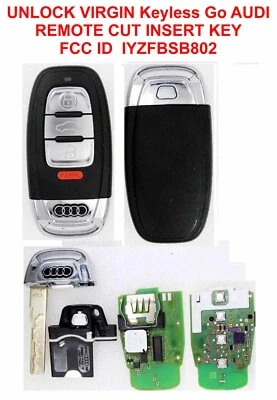Audi S4 Q5 Keyless Go Prox Comfort Access OEM UNLOCKED REMOTE KEY FOB IYZFBSB802 - Image 1 of 3