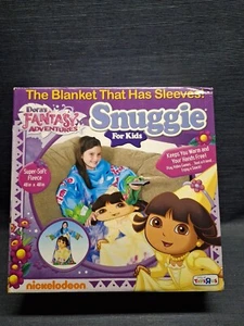 SNUGGIE Kids DORA THE EXPLORER Slipper Socks Fleece Robe wearable NEW In Box Htf - Picture 1 of 6