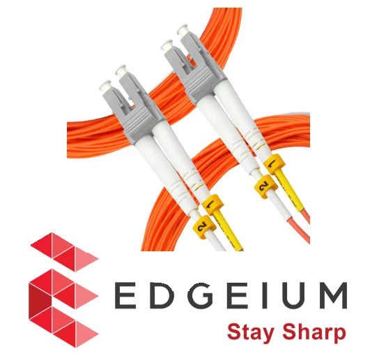 79m LC-LC Duplex 62.5/125 OM1 Multimode Fiber Patch Cable OFNR Orange Optic - Image 1 of 1