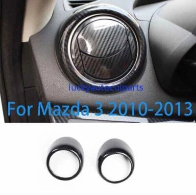 2010-2013 ABS Carbon Fiber Style  interior Side Vent  Cover Trim For Mazda 3 - Imagem 1 de 3