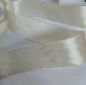 SATIN RIBBON 38mm wide x 10m ANTIQUE WHITE CREAMY Trimits - Picture 1 of 1