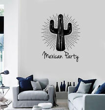 Vinyl Decal Wall Sticker Quote Words Mexican Party Cactus Decor (n1310)