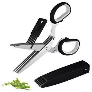 Stainless Steel Double Edged Salad Scissors for Chopped Salad Kitchen Tool - Picture 1 of 7