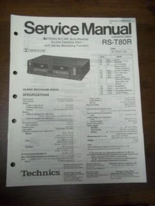 Manuale di assistenza Technics originale per il mazzo cassette RS-T80R~Riparazione - Foto 1 di 1