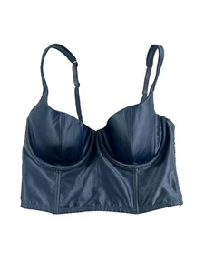 Victorias Secret Größe 34C blau Korsett Stil BH Bügel Spitze gepolstert - Bild 1 von 7