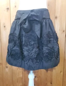 Schwarzer Rock Rosette Reifrock Fee Whimsigoth Coquette Gr. M - Bild 1 von 8