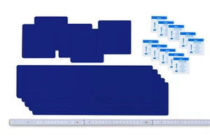 Flickly® Planen Reparatur Set Pflaster Tape Selbstklebend Ultramarineblau 10 Stk - Bild 1 von 5