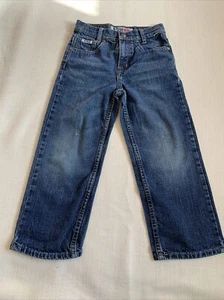 GS115 Boy's Mid Wash Jeans Sz. 6 Blue Embroidered Back Pocket Distressed - Picture 1 of 9