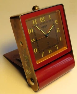 2 x Jaeger LeCoultre Luxus mech. Reise Wecker Tischuhr + Ersatzteilspen - Bild 1 von 11