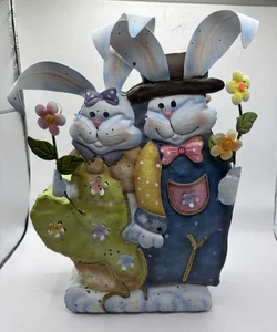 Vintage Home Interiors Kerzenständer Ostern aus Blech - Bild 1 von 8