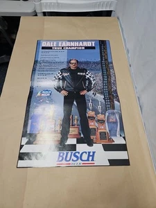 1996 Dale Earnhardt True Champion NASCAR Racing Busch Beer Poster 25 x 16 - Picture 1 of 8