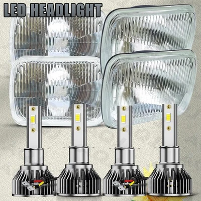 New For GMC R2500 1988 4PCS Led Headlights High/Low Beam DOT Foto 1 de 4