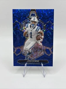 2024 Panini Mosaic Josh Downs #95 Blu No Huddle Disco Prizm /75 Colts - Foto 1 di 8