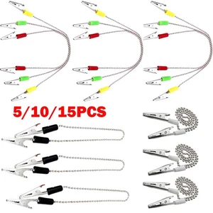 Servilleteros dentales 5/10/15x 40 cm babero de paciente cocodrilo clip cadena bola de metal - Imagen 1 de 23