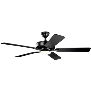 NEW Kichler 330019SBK Ceiling Fan 52"  w/ LED Light & Remote - Picture 1 of 1