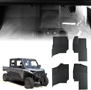 Front & Rear TPE Floor Mats for Polaris Ranger XD 1500 Crew 2024+, Black 🛻 - Bild 1 von 8