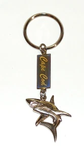 Cape Cod MA Keychain Shark Fob Travel Souvenir Key Ring Massachusetts - Picture 1 of 2