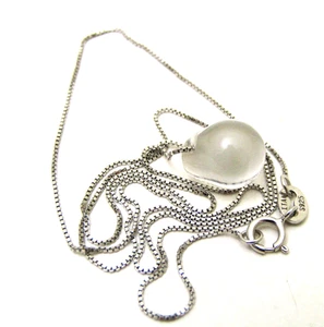 Colgante Gota Lágrima Sirena Plata Esterlina 925 Caja Cadena Collar Agua Cistal 2g - Imagen 1 de 7