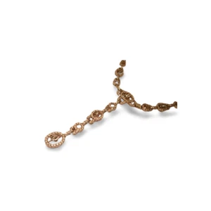 Wunderschönes Bahnhofskette Lariat aus Nachlass 18K Weißgold Rosenschliff 6 Karat Diamant - Bild 1 von 3