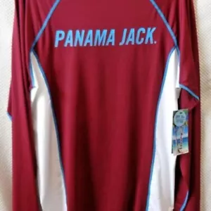 NEW Panama Jack Long Sleeve UPF 35+ Performance Shirt Burgundy / White - Picture 1 of 8