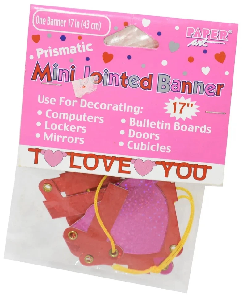 Mini Banner Letra Articulada Decoración Fiesta San Valentín Rojo Rosa I Love You Foto 1 de 1