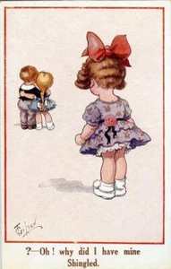 GEDRUCKTE KINDERPOSTKARTE "WARUM HATTE ICH MEINE SCHINDEL", T. GILSON, J LALMON - Bild 1 von 2