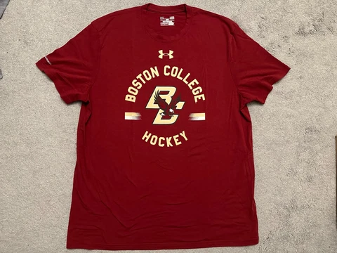 Boston College Hockey Team Issued T-Shirt, Under Armour, L Cover