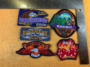 T7-25 MOTORRAD PATCH - 5 STÜCK - GEMISCHTE FAHRRADWOCHEN - Bild 1 von 2