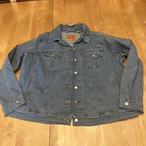 NWT Levi’s Trucker Jacket Stretch Denim 2X 18 20 Womens Plus Size Light Coat - Picture 1 of 18